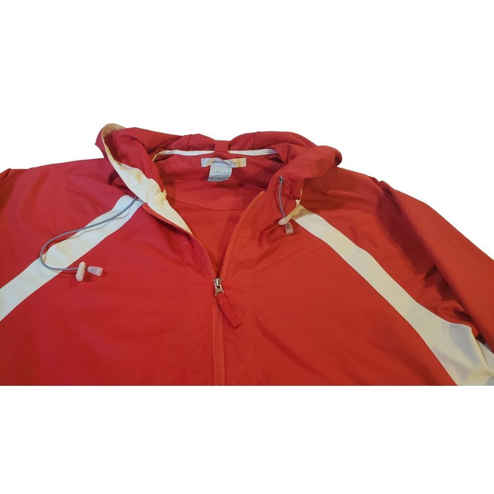 Nike Golf Womens L Fit Storm Full Zip Lightweight Windbreaker Raincoat With Hood